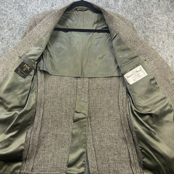 Harris Tweed Blazer Men 40R Brown Wool Vintage Jacket Sport Coat Classic Preppy - Picture 6 of 16
